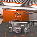 Modern Liquor Tobacco Store With Shelves Product Displays And Lighting