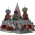 Ancient Architecture Of Historic Russian Church With Colorful Onion Domes And Spires
