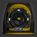 Yellow Black Train Locomotive With Numbered 55 Modern Industrial Design And Reflective Surface