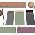 Multifunctional Sports Equipment Collection Including Yoga Mats Exercise Balls And Storage Organizer
