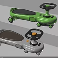 BOBDOG Electric Ride on Cars with Steering Wheels Green and Gray for Kids