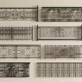 Various Wrought Iron Railings Featuring Ornate Designs And Intricate Decorative Patterns