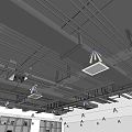 Industrial LOFT suspended ceiling 3d model