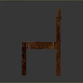 Simple Wooden Chair Design With Natural Wood Backrest And Square Seat