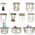 Modern Coffee Tables With Metal Frames Glass Tops And Various Geometric Designs