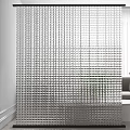 Modern Room Dividers with Vertical Slats Frosted Glass and Grid Designs for Home Interior