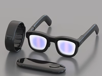 Innovative Wearable Smart Glasses With Charging Case And Digital Accessories For Daily Use 3d model