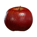 Fresh Ripe Red Apple With Shiny Skin And Juicy Texture For Healthy Snack