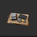 Vintage Electronic Devices Including Tape Recorder Cassette Tapes Keyboard And Calculator