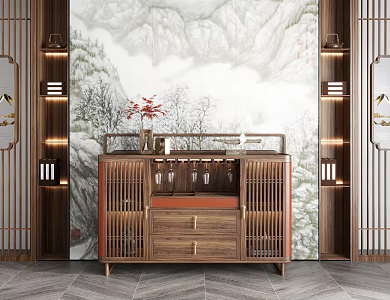 New Chinese Sideboard 3d model