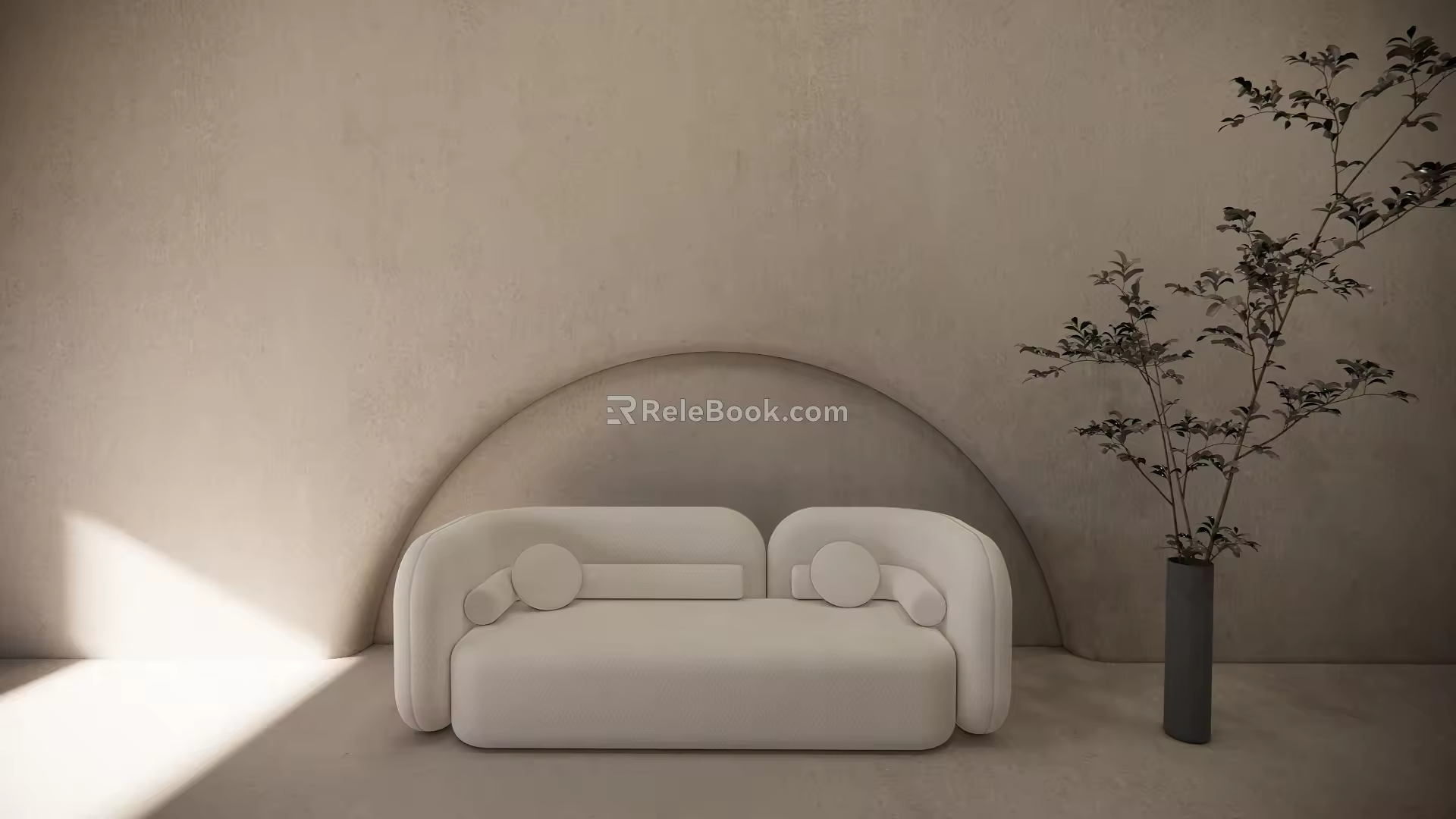 Modern Multiplayer Sofa Fleece Sofa 3d model