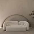 Modern Multiplayer Sofa Fleece Sofa 3d model