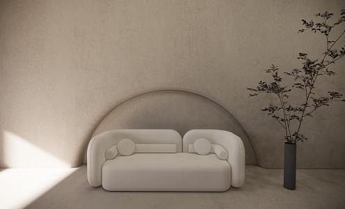 Modern Multiplayer Sofa Fleece Sofa 3d model