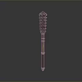 Sci-fi Hammer Sci-fi Stick Mace Sci-fi Weapon Ancient Weapon Hammer Cold Weapon Medieval Item 3d model