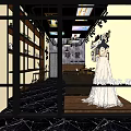 Elegant Bridal Gown Shop Interior Featuring Wedding Dresses Display And Decor