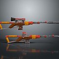 Sniper rifle sight sniper rifle sci-fi sniper rifle semi-automatic rifle combat rifle 3d model