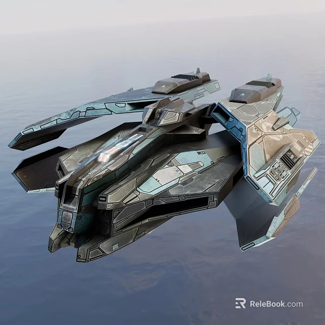 Advanced Futuristic Cosmic Spaceship With Sleek Aerodynamic Structure For Interstellar Travel 3d model 