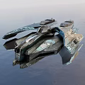 Advanced Futuristic Cosmic Spaceship With Sleek Aerodynamic Structure For Interstellar Travel