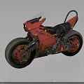 Unique Red TRAMPA Custom Motorcycle With Black Seat And Stylish Wheels Design