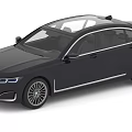 Luxury Black BMW Sedan With Sleek Design Silver Alloy Wheels And LED Headlights