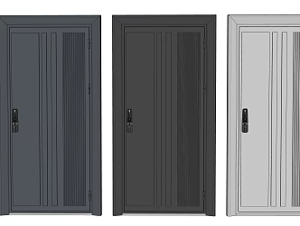 Modern security door security door entry door 3d model