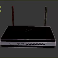 Wireless Router With Dual Antennas Indicator Lights And Ethernet Ports Black Design