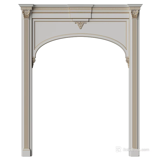Elegant Classic Archway Design With Intricate Carvings And Decorative Details 3d model 