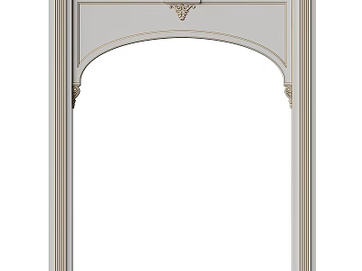 Elegant Classic Archway Design With Intricate Carvings And Decorative Details 3d model