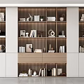 Modern Light Luxury Full Wall Bookshelf With Built In Lights Books And Exquisite Home Decor