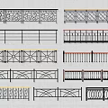 Various Stylish Fences with Intricate Patterns and Simple Metal Railings