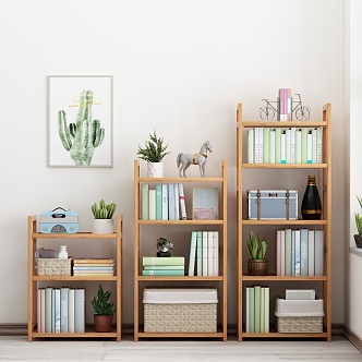 Modern Bookshelf Storage Rack 3d model