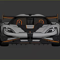 White High Performance Sports Car With Streamlined Body Black Accents And Rear Spoiler