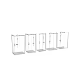 Modern Glass Shower Sauna Enclosure With Tiled Walls And Shower Fixtures