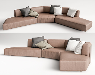 Modern corner sofa multiplayer corner sofa 3d model