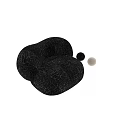 Modern Black Textured Bean Bag Chair With Comfortable Soft Upholstery Design