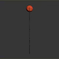 Red Basketball For Daily Sports Activities As Household Item With Jumping Design