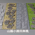 Various Natural Stone Stepping Path Designs For Garden And Stream Walkway
