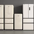 Modern Refrigerators and Freezers in Various Styles and Colors for Home Kitchen Use