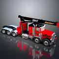 Red Manitex 220IT Utility Vehicle With Crane And Heavy Duty Design