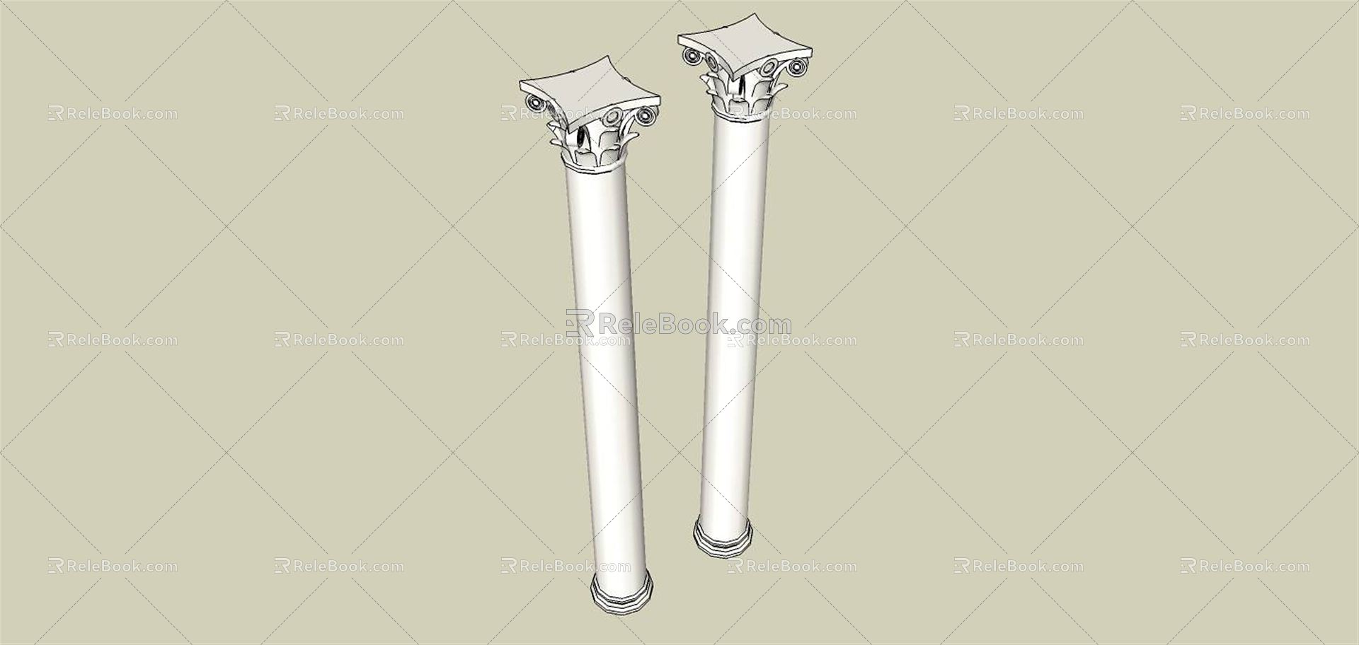 European Roman Column Building Component Column 3d model