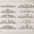 French carved plaster 3d model