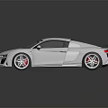 Stylish Silver Sports Car With Sleek Aerodynamic Design And Sporty Wheels On Reflective Surface