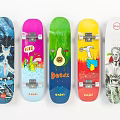 Vibrant Skateboards With Diverse Artistic Designs Cool Graphics And Unique Patterns