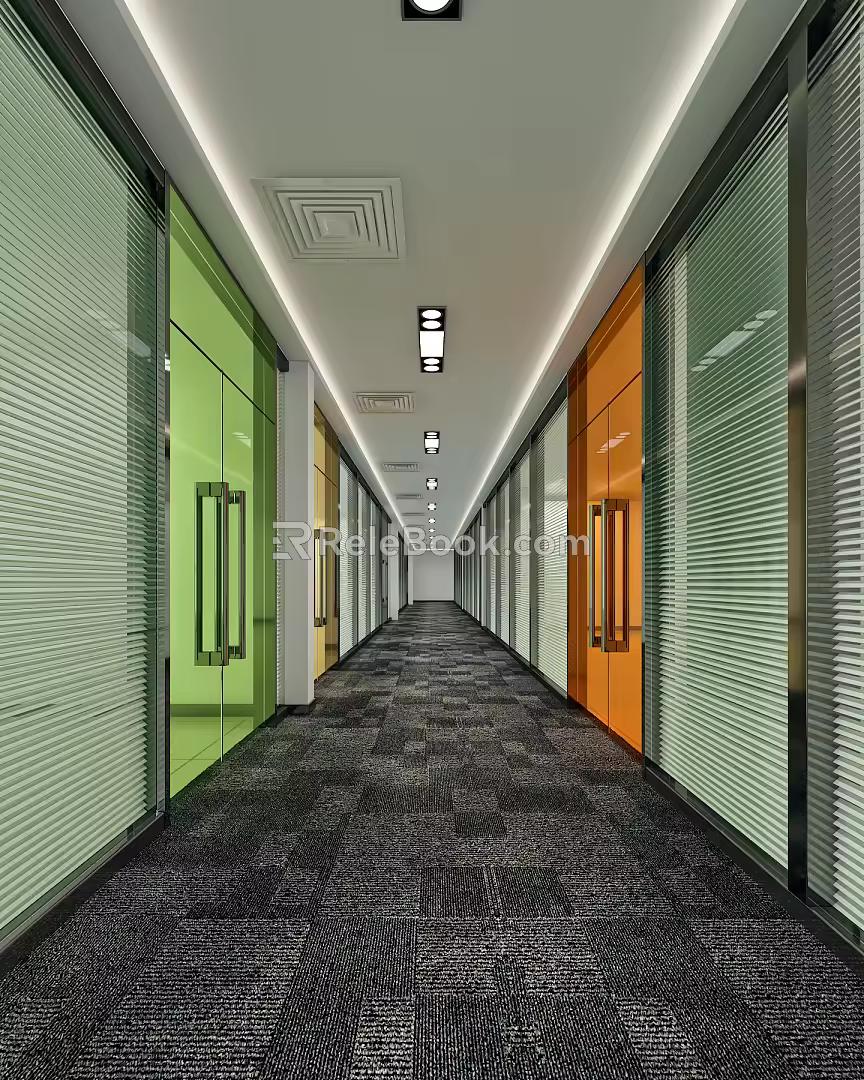 Modern Away Simple Corridor Away 3d model