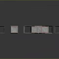 Long Strip Structure Composed Of Metal Cubes Arranged Neatly In