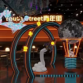 Stylish Bar Interior Design Featuring Moon Decor Neon Lights Orange Walls And Brown Chairs