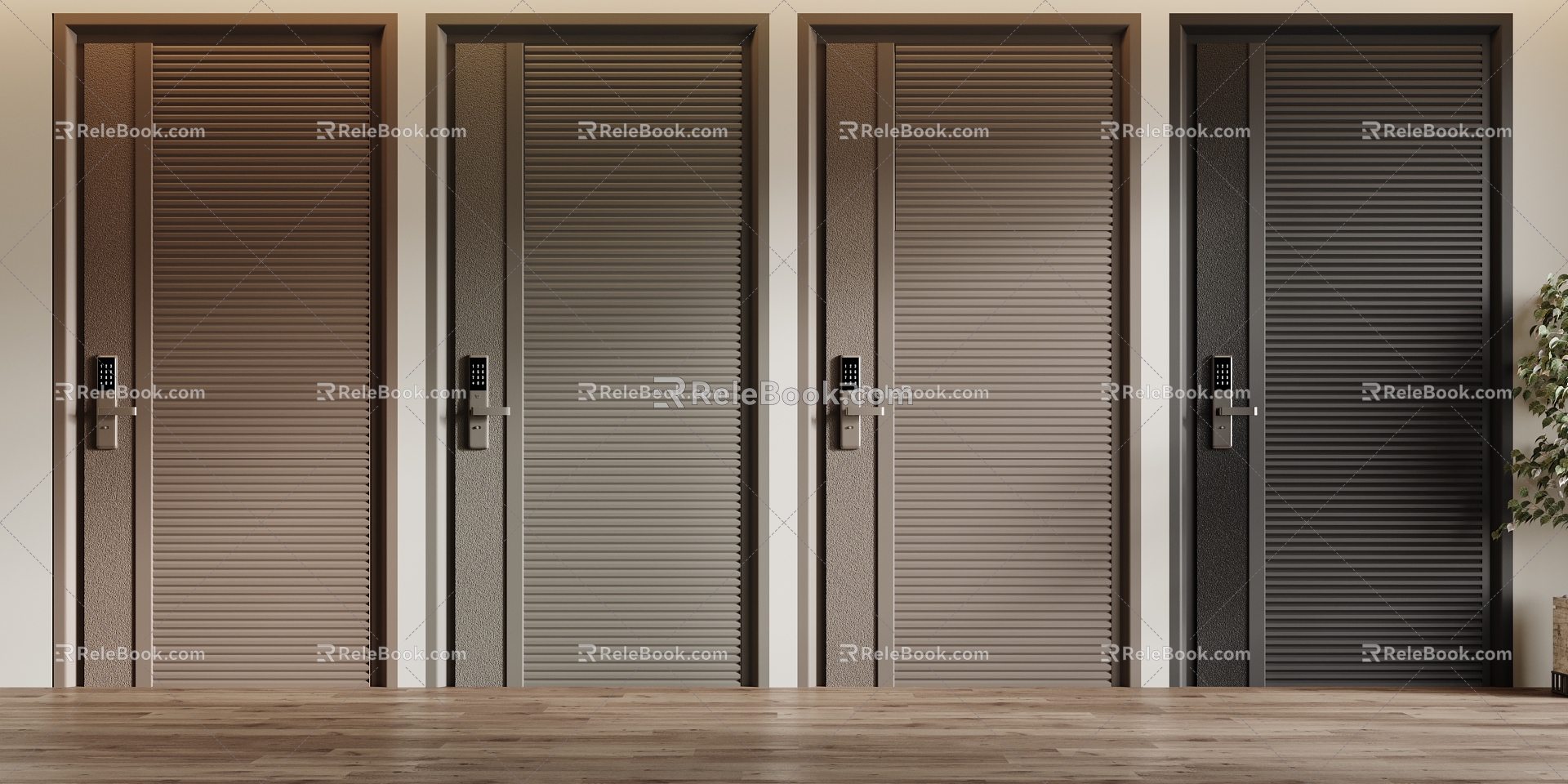 Modern security door 3d model