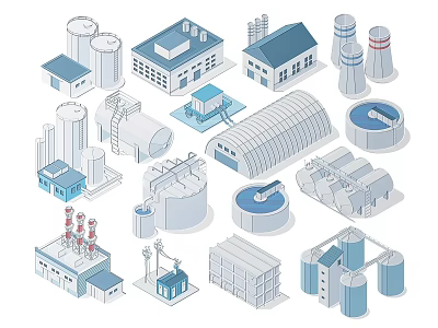 Modern 2D City Building Wall Decorations City Building Patterns Icon City Building Icon City Building Icon City Building Signs City Building 2D Plane Elements Wall Decorations 3d model