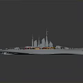 Gray And Black Ships With Antennas Upper Decks And Structural Features