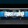 Starry Sky Dome Interior Design With Central Green Plant Platform And White Pillars